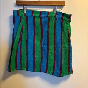 Striped Green and Blue Women's Skirt